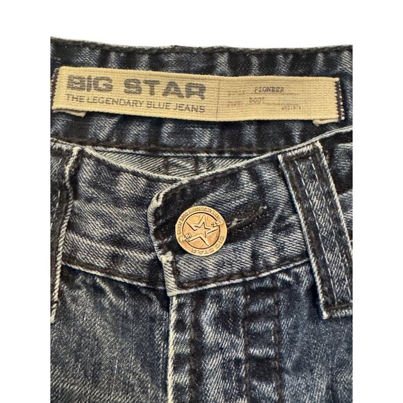 Big Star Pioneer Bootcut Mens Jeans 31R Dark Wash 100% Cotton Assembled In Mexic - Picture 3 of 8